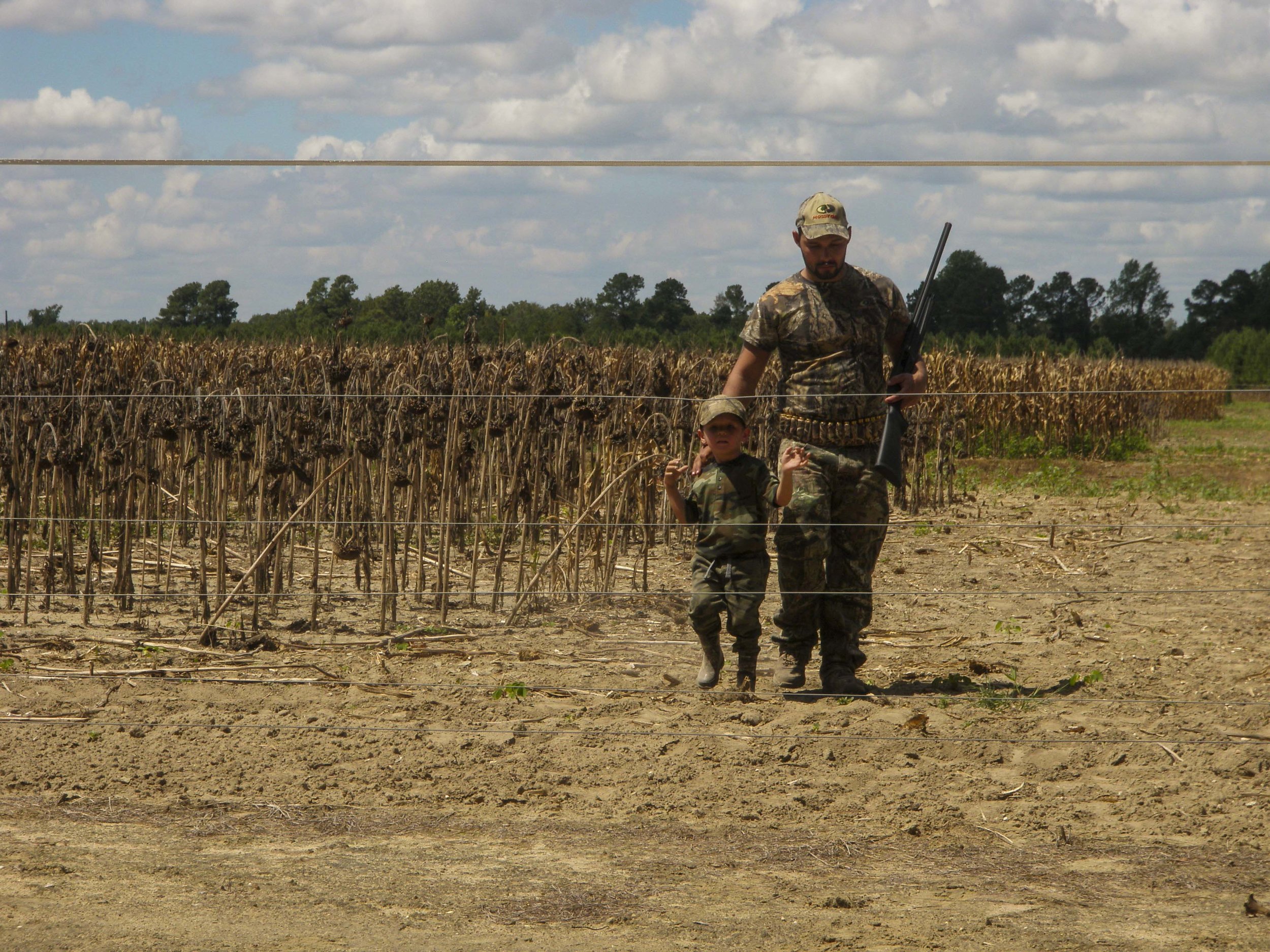 Hunters on Pee Dee Station dove field.