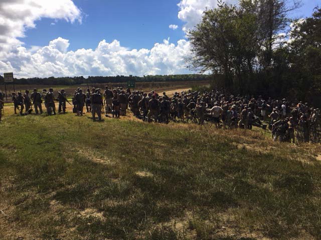 DNR staff conducting orientation at Santee Dam.