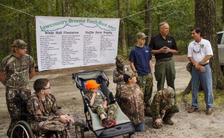 SCDNR Director Alvin Taylor and S.C. Natural Resources Board member Mike Hutchins of Lexington spoke to the assembled group about the new Outdoor Dream Foundation license fee waiver law and the importance of volunteer partnerships to the agency's mi…