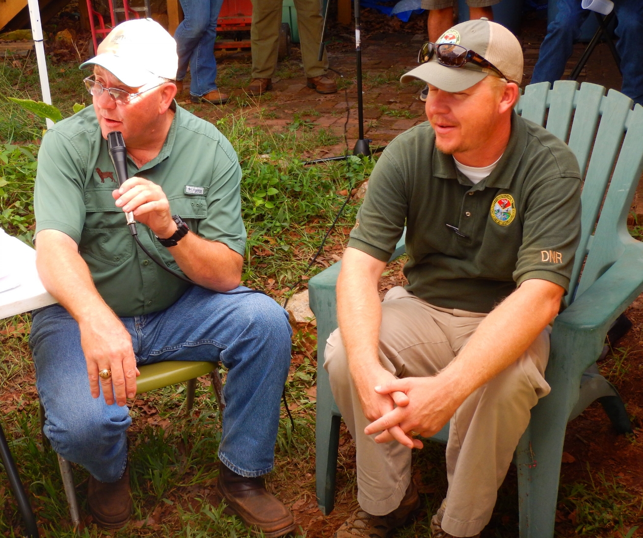 The SCDNR's Michael Hook answers questions about the South Carolina Bobwhite Quail Initiative.photo by David Lucas