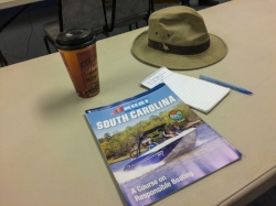 Ready to learn! With coffee, pen and paper in hand, your able correspondent was prepareded to soak up some knowledge.