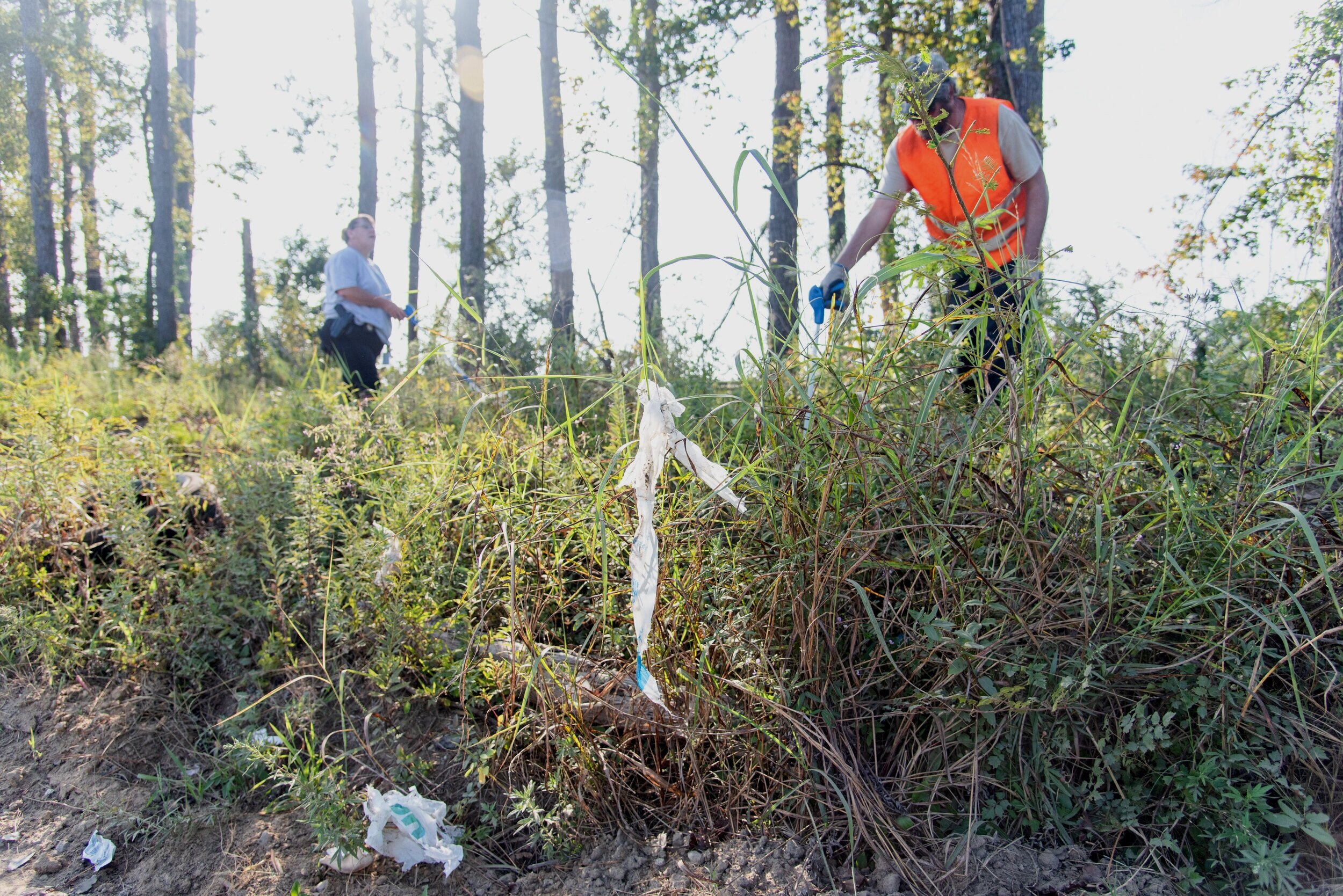 Court-ordered community service programs provide much-needed manpower for litter pickup efforts.