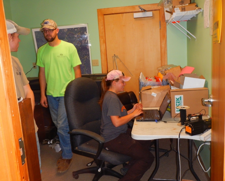 In &nbsp;a tiny office in the Webb Center crowded with equipment, Kyle Zinn, Ryan Klinedinst and Alaina Gerrits &nbsp;gather around a laptop computer to review data collected over the previous week. The three are looking forward to long careers as w…