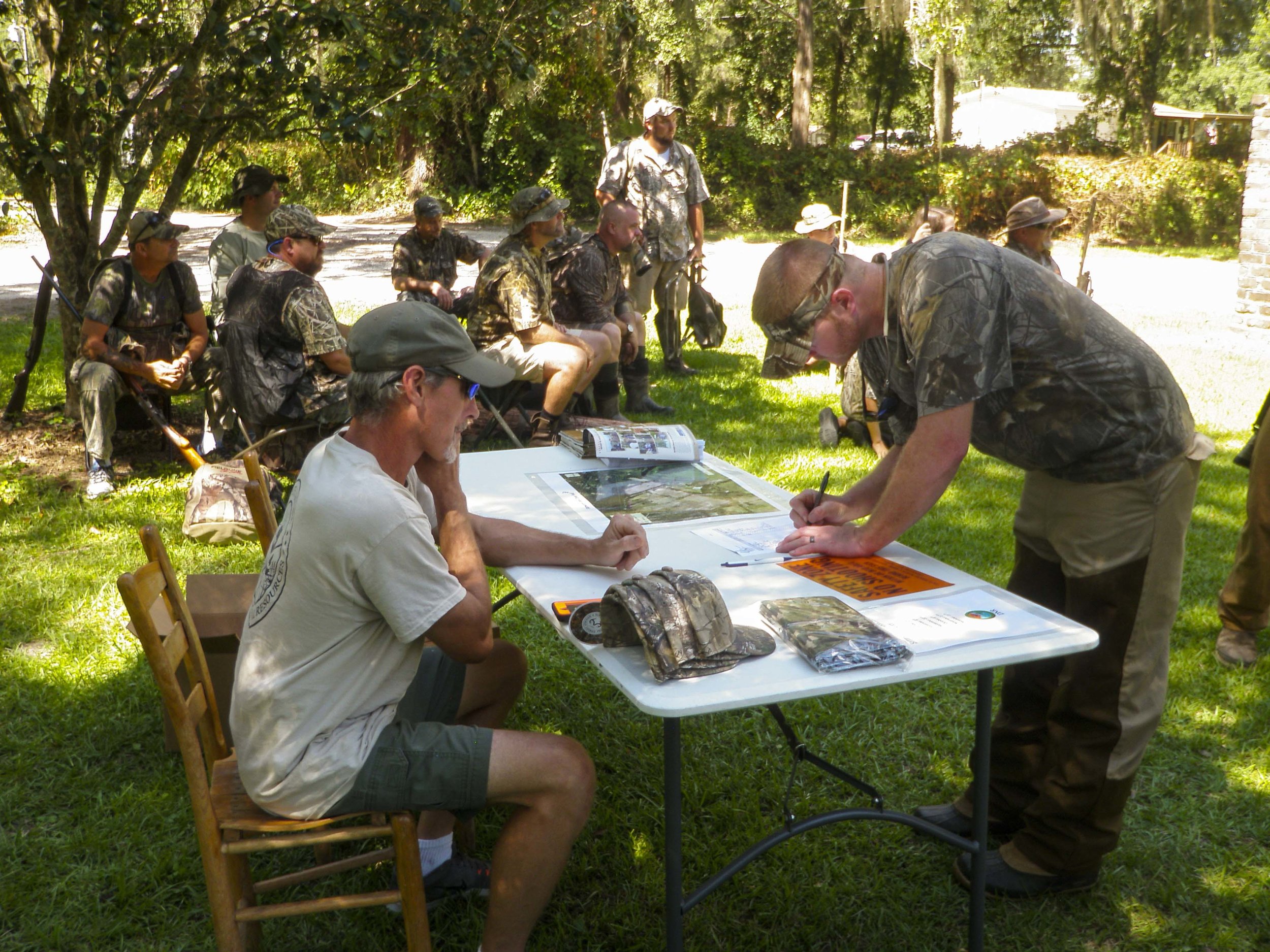 Hunter sign in at Samworth WMA.