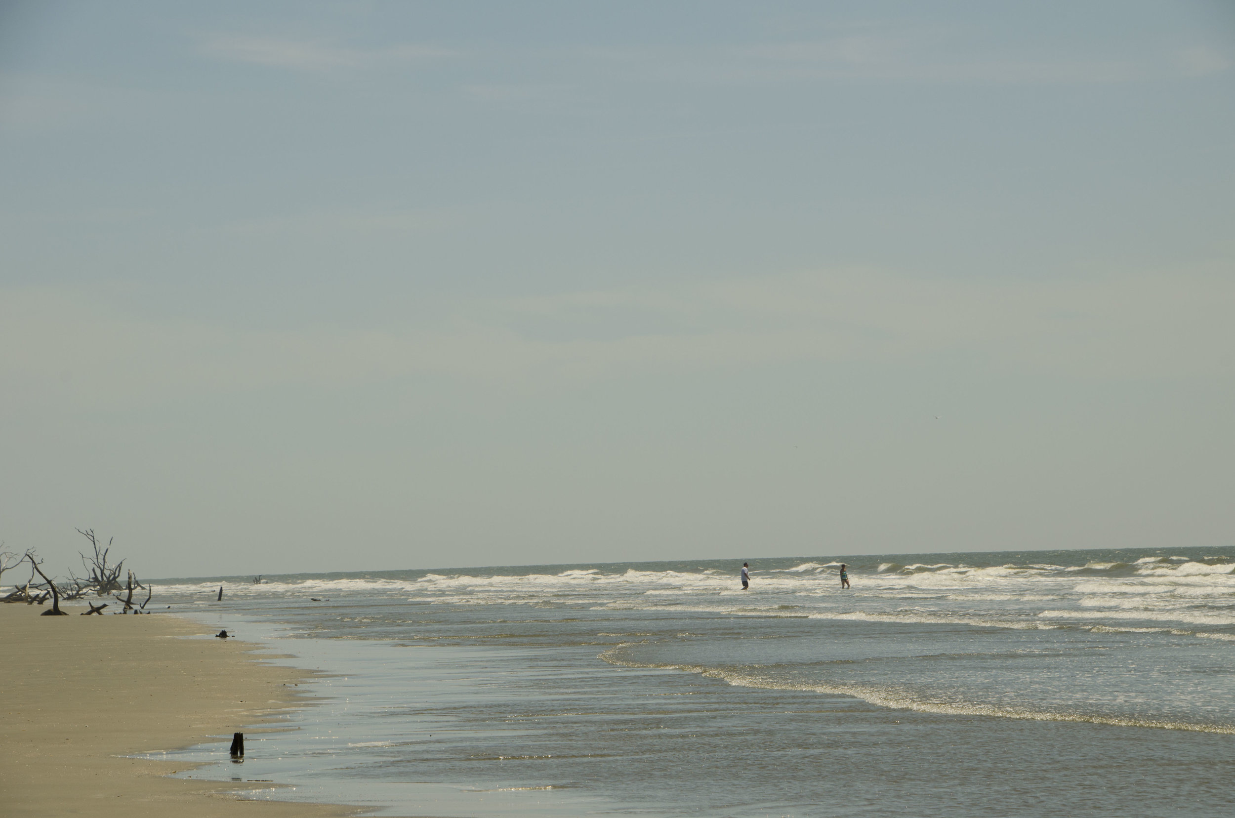  In summer, a dip in the gentle waves off the boneyard beach is a welcome reward after the 1.5-mile hike from the dock. 