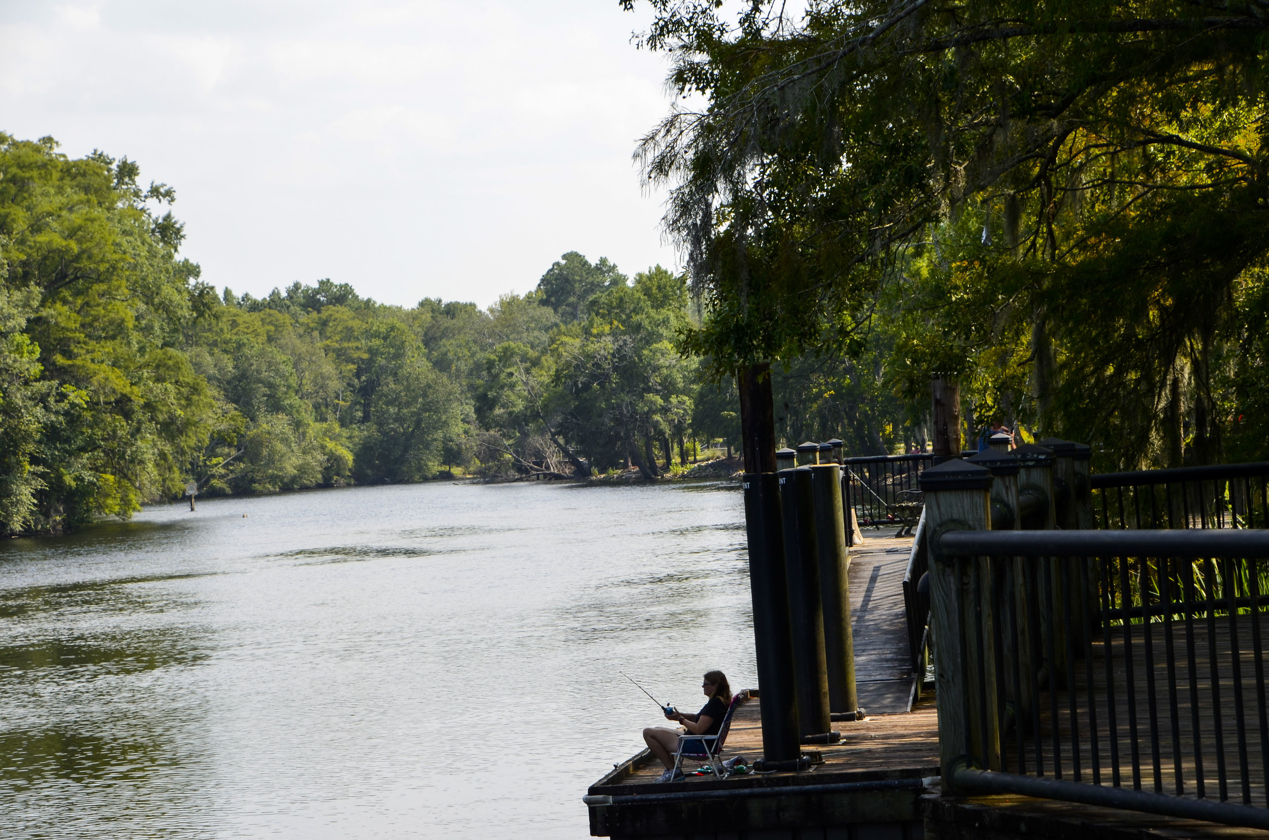 Fishing from the Conway Riverwalk. 