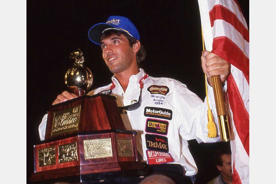 In professional bass fishing's greatest Cinderella Story ever, BASS Nation club angler Bryan Kerchal won the 1994 Bassmaster Classic. [photo courtesy Bassmaster]