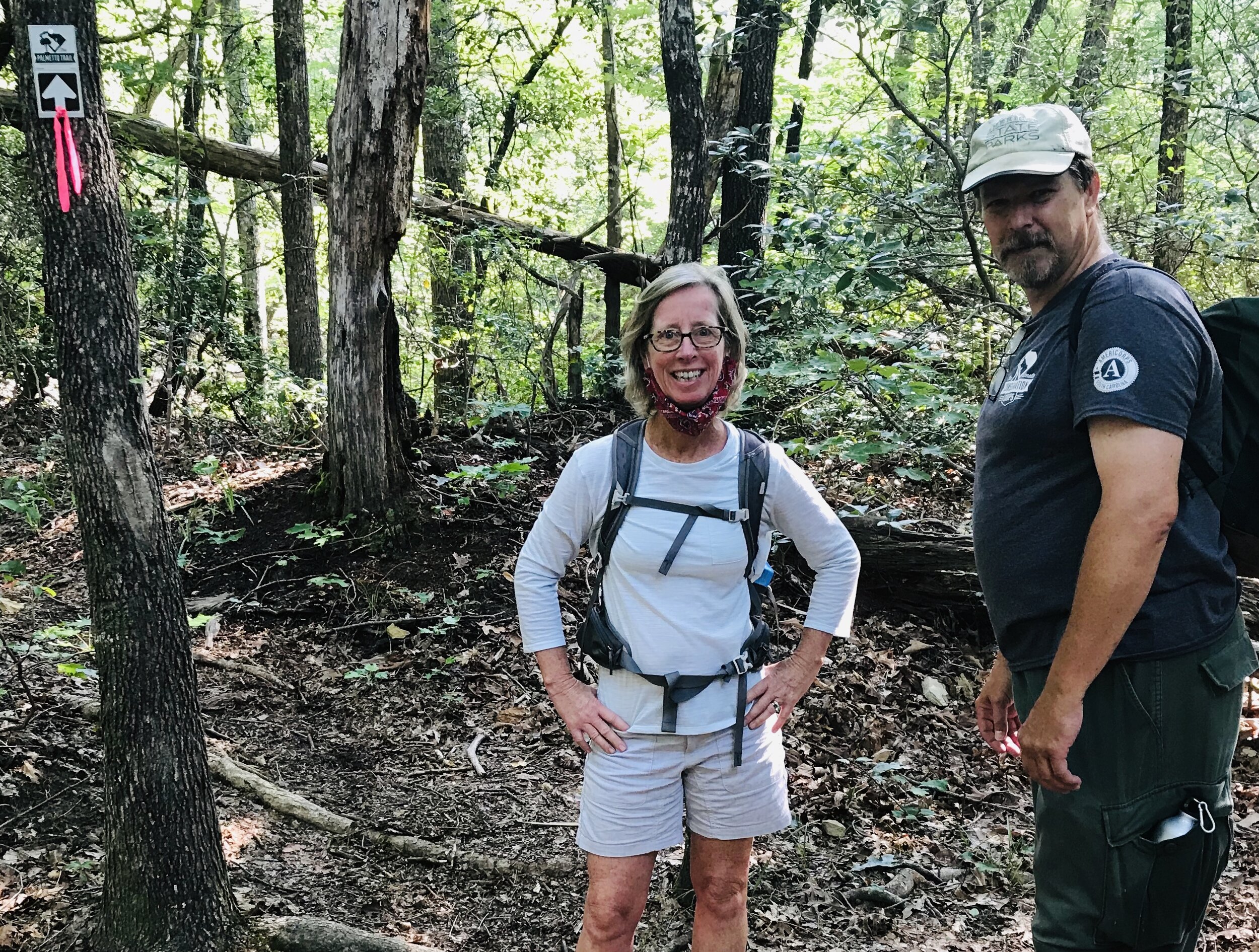 Mary Roe, executive director of the Palmetto Conservation Foundation, and Rob Achenberg, Upstate regional Palmetto Trail coordinator.jpg