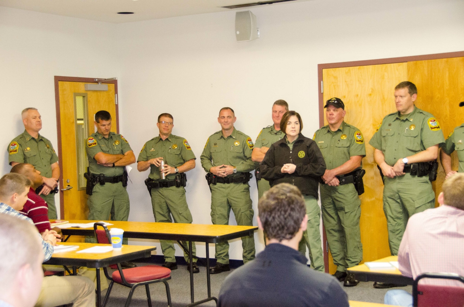 Once in class, the new hires received words of encouragement and advice from their supervisors and other veteran SCDNR Officers -- all of whom once went through the same grueling application process to wear the green uniform.