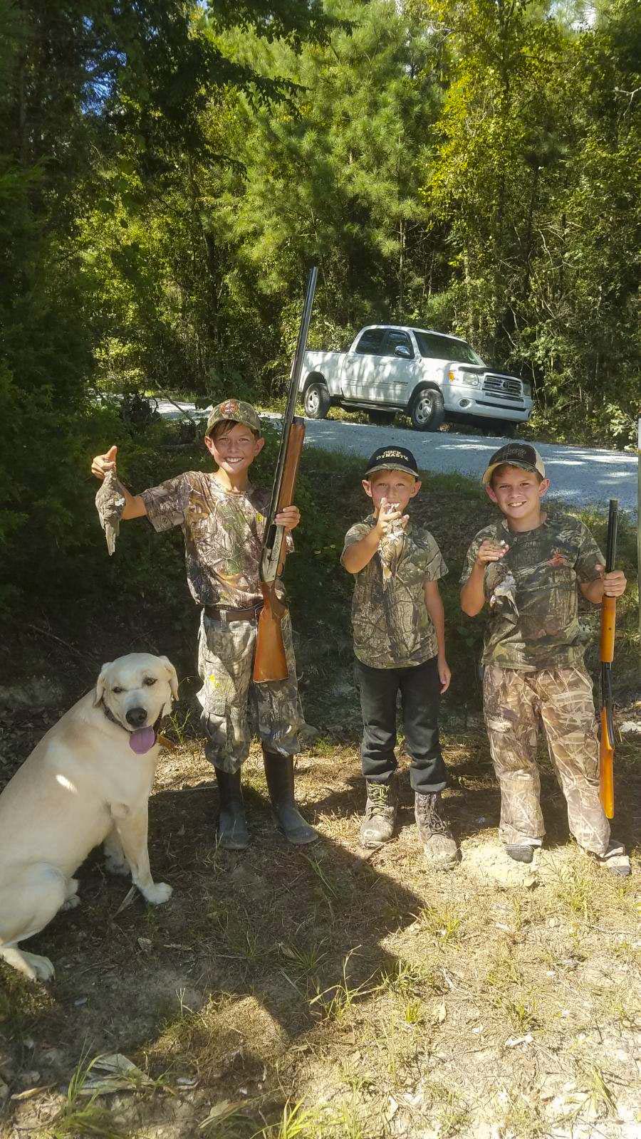 Young hunters on Bland tract.