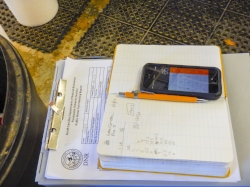 Fisheries research in 2017 can be very high tech, but some methods haven't changed, and it's hard to beat a pencil and waterproof yellow notebook for data collection in wet conditions.