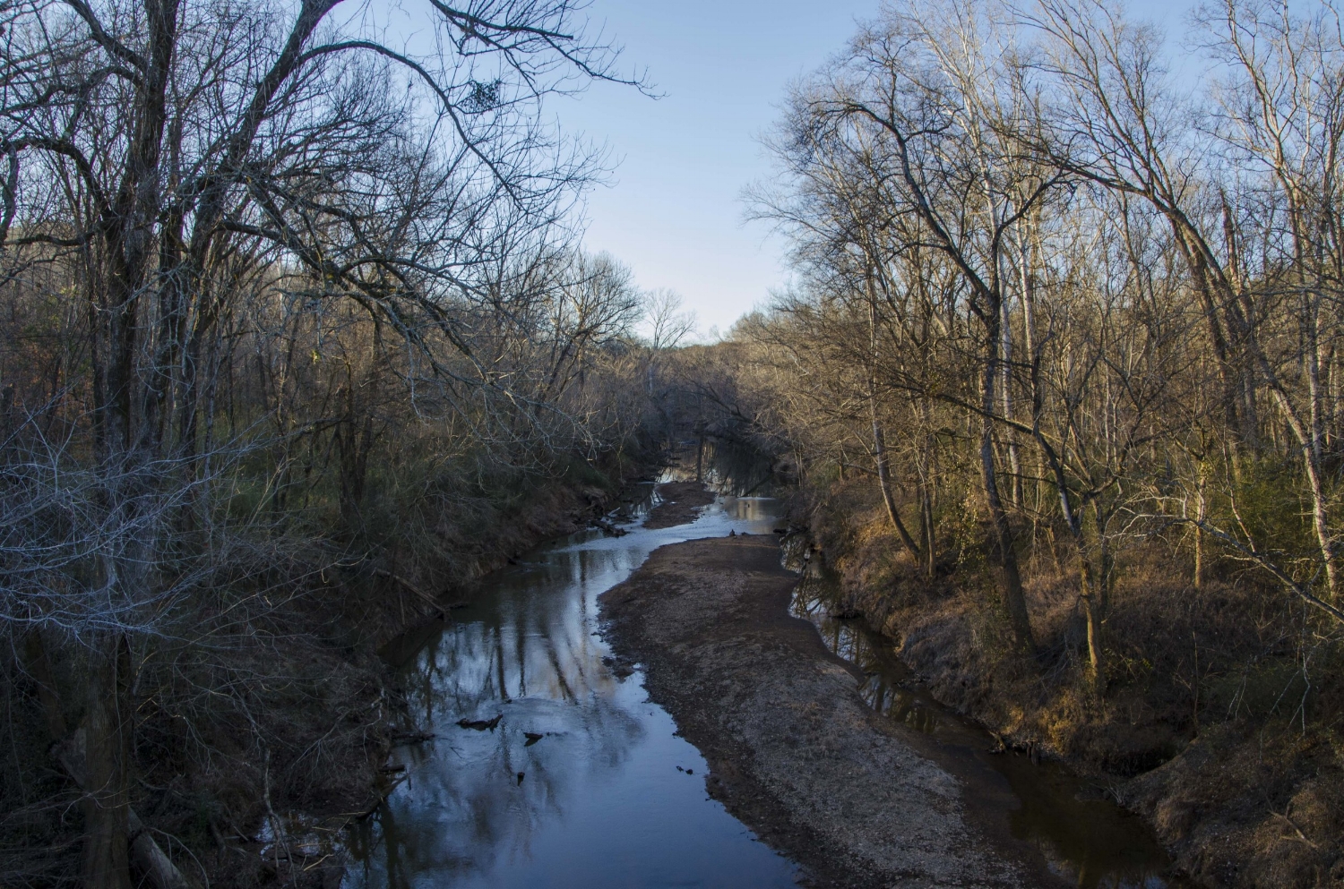 View of Stevens Creek as seen from the new bridge on Garrett Road.(SCDNR photo by D. Lucas)