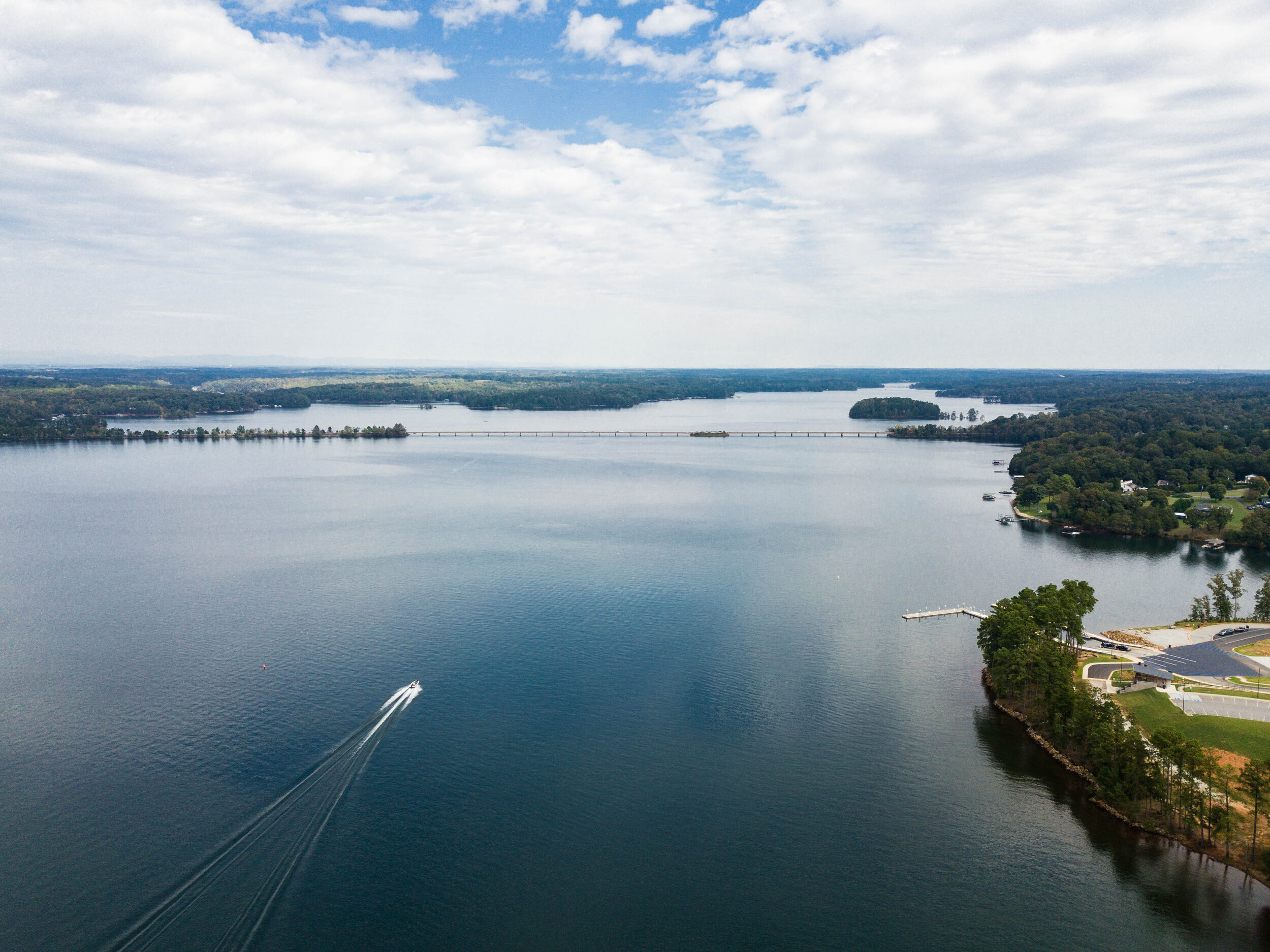 Lake Hartwell’s beauty was captured from the air in this drone image taken by SCDNR photographer/videographer Alex Prince.