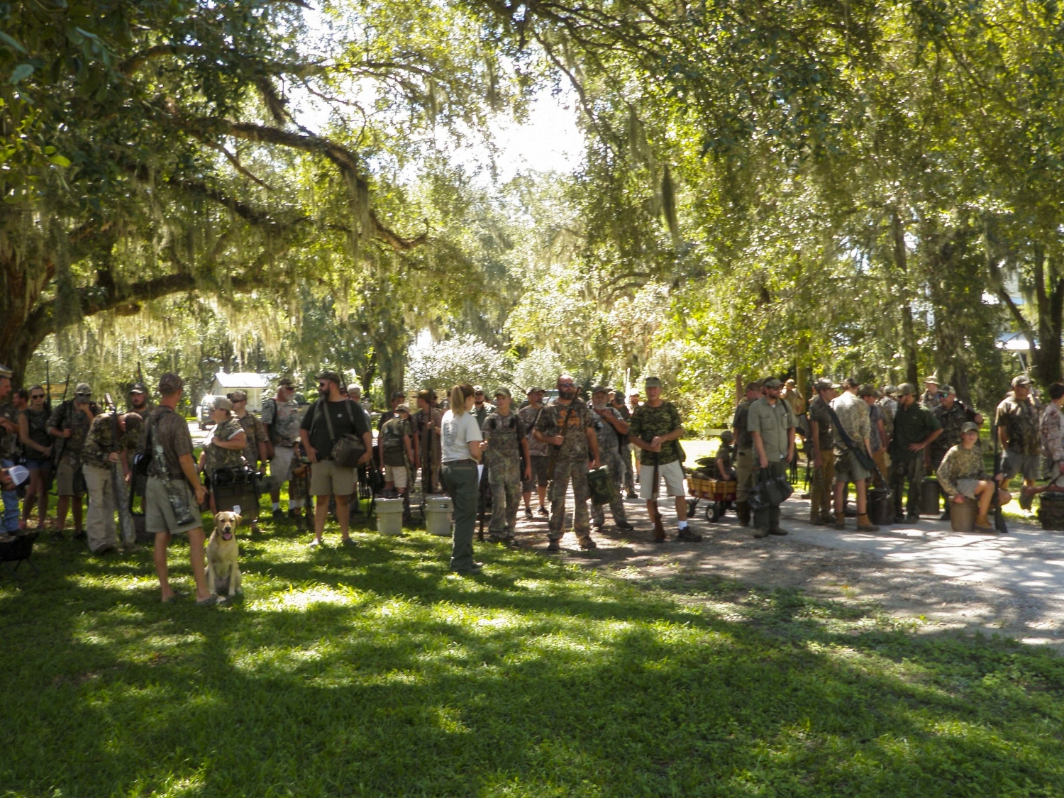 SCDNR Biologist Kayla Brantley conducts a pre-hunt orientation at Samworth WMA.