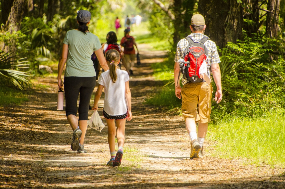 Most visitors to Bulls Island make the 1.5 mile trek back and forth from the ferry stop to the beach.