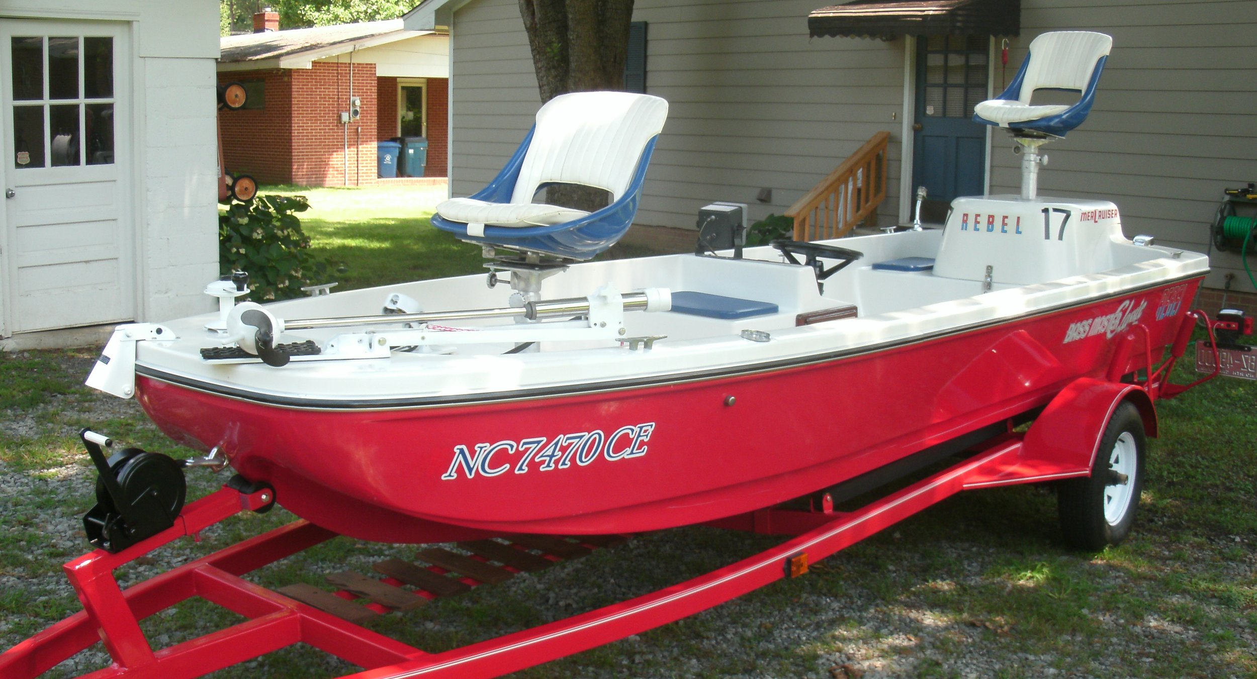 This fully restored Rebel “Fastback” bass boat owned by fishing enthusiast Doyle Hodgin was used in the first Bassmaster Classic in 1971.